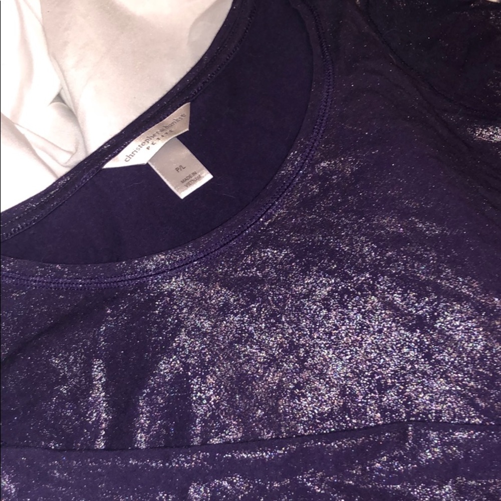 Long Sleeve Purple Gold Shimmer Shirt